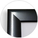 Black frame with a gloss finish