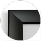 Black frame with an anodised aluminium frame