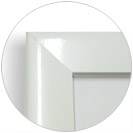 White frame with a gloss finish